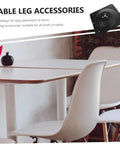 Premium Heavy Duty Adjustable Table Leg Hardware Kit With Beefy Cast Iron Flat Mount Plates for stable table support and repair.