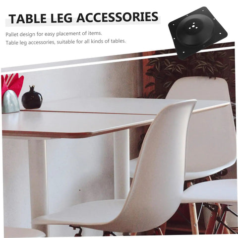Premium Heavy Duty Adjustable Table Leg Hardware Kit With Beefy Cast Iron Flat Mount Plates for stable table support and repair.