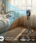 Powerful Portable Camping Fan With Adjustable Height Stand And 30000mAh Battery in a bedroom with a sleeping child