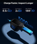 3.5 Inch Dual Lens Thermal Imaging Camera With 512 X 384 TISR Resolution, 2MP Visual Light Camera, battery details shown