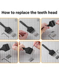 Leather Hole Punch Kit With 3 Interchangeable Modes For Round Holes And Lacing Stitching tool head replacement steps