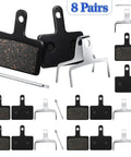 Eight Pairs Copper Semi Metallic Bike Brake Pads For TRP Tektro Shimano Deore Disc Brakes Black Beefy Heavy Duty Replacement Set