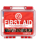 135 Piece Hard Case First Aid Kit For Home Car Travel Camping Hiking Truck Sports Office And Outdoor Emergencies On The Go