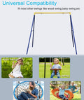 Heavy Duty 71 Inch Swing A Frame Stand For Backyard Fun, 440 Lb Weight Capacity, All Weather Rust Resistant Steel Frame