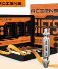 Damaged Screw Extractor Kit Must Have for Stripped Rusty Screws 9 Piece Set From ACIRNS With HSS 4341 Extractors And Twist Drill Bits For Easy Use Great Gift For Dad From Daughter Or Son Fathers Day displayed in open box with instructions