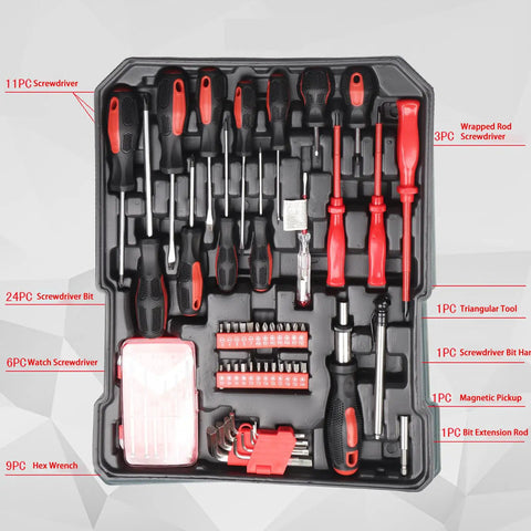 Versatile Professional Repair Tool Kit With Vanadium Steel Complete Set for automotive, home, industrial work in case