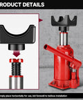 12 Ton Axle Adapter Lifting Saddle for Bottle Jacks, stability and safety, heavy duty steel, black powder coated, product details.