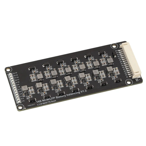Smart Battery Equalizer Automatic Voltage Balancer, PCB board with 14S connection for lithium ion cells, compact design.