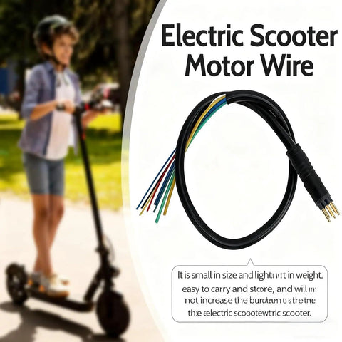 Dope Copper Core Electric Scooter Wiring Harness Replacement Kit, 9 Pin Waterproof Motor Cable for Solid Power and Easy Install, Durable, Heat Resistant Copper Wiring Upgrade for Your Scooter