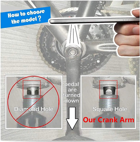 Square Hole Ebike Crank Arm Forged Alloy 6061 For Mid Mounted Motors 127mm 140mm 152mm 160mm 165mm 170mm 175mm Beefy High Strength Durable Torque Ready Replacement, square taper fit guide