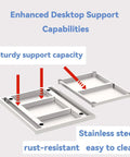 Stainless Steel Double Undershelf Work Table With Flat Top For Kitchen And Commercial Prep Use NSF Certified Pro Grade Heavy Duty Station For Restaurant And Garage Durable Scratch And Rust Resistant Easy To Clean Includes Two Undershelves 30 Inch displayed disassembled with focus on sturdy support features