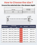 How to choose size for Six Pair 24 Inch Heavy Duty Side Mount Drawer Slides With Whisper Quiet Soft Close Glide.