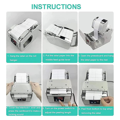 Automatic Label Peeling Machine With Digital Display For Paper Tubes Fast 130 Mm Per Second Speed setup instructions and operation guide.