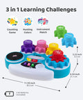 Screen Free Kids DJ Mixer And Manual Music Gear Station Featuring Twin Beat Sliders Scratch Wheel And Interactive Ear Training For Young Pros Whose Grooves Always Hit Different, colorful buttons and rotary controls.
