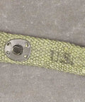 Close-up of Pack Of 2 WWII M1 Carbine Web Sling 1 Inch OD Green Canvas with lift-the-dot closure detail
