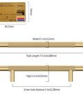 Dimensions of Champagne Bronze Cabinet Pulls 10 Pack 5 Inch Center to Center Knurled Kitchen Cabinet Handles