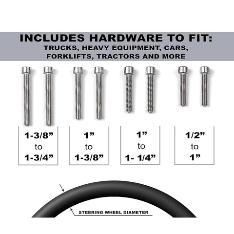 Power Steering Wheel Spinner Knob Fits Cars Trucks Tractors Mowers Forklifts And More Easy To Install With Four Screw Lengths