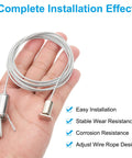 Ceiling Hanging Wire Cable Kit For Pendant Lights And Aquarium Lighting Two Meter Length Two Pack Adjustable Suspension Rope Clamps in hand