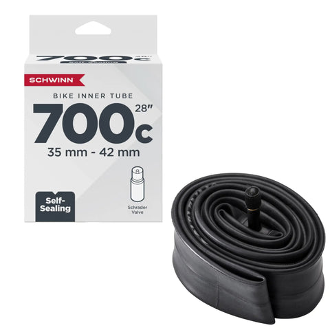 700C Bike Inner Tube Self Sealing And Traditional Design For 35 To 42mm Tires Fits Road Mountain Hybrid Dual Sport Cruiser Black Durable Lightweight All Day Ride Ready