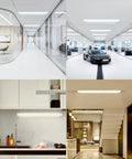 2Ft LED Shop Light Fixture 20W 2400lm 4000K Neutral White Crazy Bright Slim Ceiling Light in office, garage, kitchen, and hall