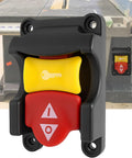 No Sweat Table Saw Paddle Switch Replacement with red and yellow buttons, featuring a key lock for safety and secure operation.