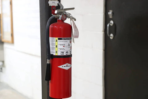 10 Pound ABC Dry Chemical Fire Extinguisher With Wall Bracket For Home And Office, 4A80BC Rating, Quick 20 Second Discharge