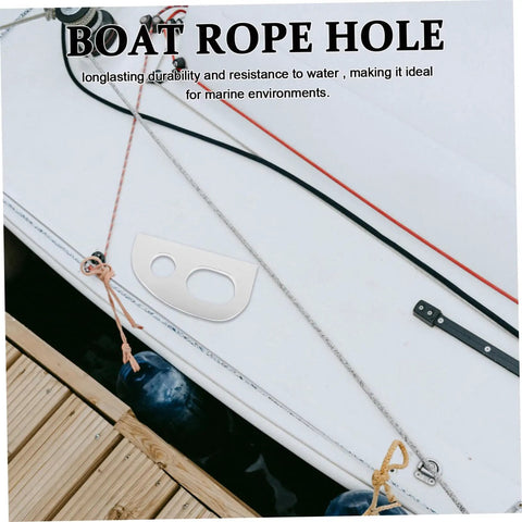 Rugged Aluminum Eyelet Bow Connector For Boats And Yachts, Easy Install And Precision Fit For Rope Anchoring And Guiding, Versatile Marine Hardware Accessory For Secure Mounting And Quick Setup installed on boat deck.