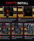 Easy installation steps for Upgraded Hardened Steel Dual Gear Extruder Assembly For P1P And P1S 3D Printers setup guide.