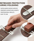 Professional Guitar Luthier Tool Kit with Fret Leveling Beam for electric acoustic bass guitars, showcasing fret polishing