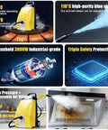 Get Rid Of Stubborn Grime With This Badass Commercial Steam Cleaner, 3000W machine with steam pressure for kitchen use.