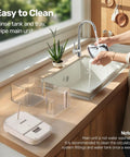 Person cleaning Cat Water Fountain Wireless Automatic Pet Water Dispenser With 101oz Large Capacity For Indoor Cats