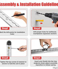 Assembly instructions for Savage Resistance Band Wall Mount Anchor Rig For Home Gym Flex Zero Clutter, showing installation steps.