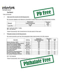 Test report showing Quart Vacuum Sealer Bags For Food 8x11 Inch With Pre Printed Label Area BPA Free Pb Free Phthalate Free