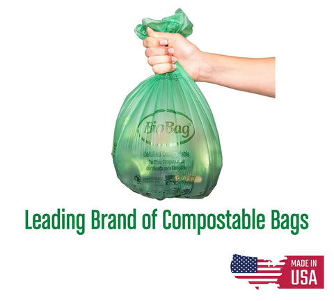 Heavy Duty Compostable Food Scrap Bags 100 Count Bpi Certified Biodegradable Kitchen Counter Liners Zero Hassle Home Compost Trash Slick Eco Friendly Pack With Tough Edges