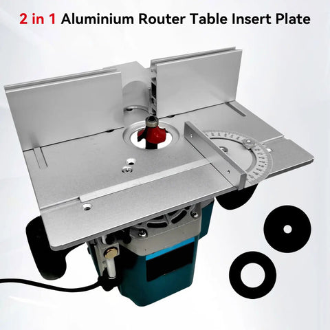 2 in 1 Router Table Insert Plate for Woodworking Bench Top, Flip Board Design, 240 x 200 mm with scale, for large routing machines.