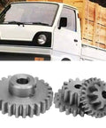 Heavy Duty Steel Gear Replacement Kit For WPL D12 1/10 Scale RC Rock Crawler Truck close-up of steel gears for durability and torque upgrades.