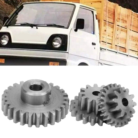 Heavy Duty Steel Gear Replacement Kit For WPL D12 1/10 Scale RC Rock Crawler Truck close-up of steel gears for durability and torque upgrades.