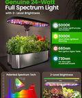 Smart Indoor Hydroponic Garden System With 12 Pods App And WiFi Control Dope 24W LED Grow Light 5.5L Water Tank Pump System And Auto Timer