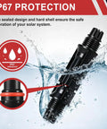 Image showing the 32 Piece MC4 Solar Panel Connectors Set with IP67 waterproof protection detail and secure sealed design.
