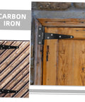 8-Pack 5-Inch Black Painted Galvanized Tee Hinges For Cabinet Doors Outdoor Chests And Shutters Weld-On Door Hardware