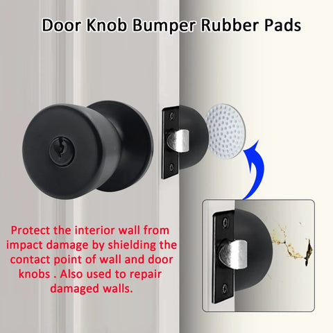 Black Matte Round Ball Door Knob With Lock And Keyed Entry For Interior Or Exterior Doors ANSI Grade 3 beside bumper pad