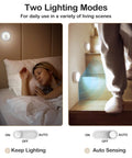 Two Pack Cute Cat Motion Sensor Night Light Cordless Rechargeable LED, bedroom and stairs use, dual lighting modes