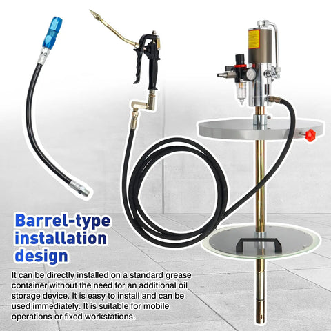 Heavy Duty 50 To 1 Air Operated Grease Pump Kit With 7500 PSI High Pressure Lubrication System, 45416 Model setup