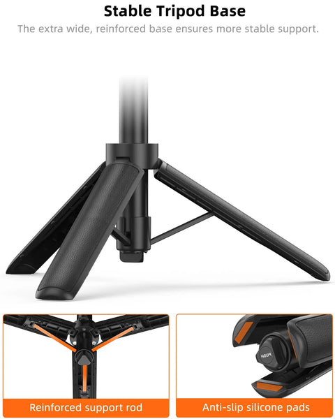 Magnetic Travel Selfie Stick Tripod For DJI Action Cameras stable base with reinforced support and anti-slip pads