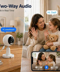 Indoor Home Security Camera With 3MP Clarity, Motion Detection, Color Night Vision, Dual Band 5G And 2.4G WiFi, Two Way Audio