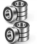 8 Pack Heavy Duty 1/2 Inch Id By 1 1/8 Inch Od Carbon Steel Ball Bearings Smooth Rolling Wheel Seals For Utility Trailers