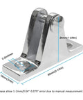 Premium Marine Grade 316 Stainless Steel Boat Hardware Kit With Slide Ends Hinges And Fitting Accessories Perfect For Upgrading Your Yacht Or Bimini Top Rigging In Saltwater Waters 60mm hinge, 22mm fitting