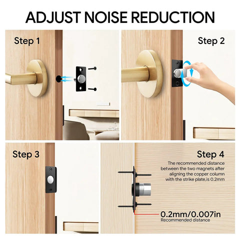 Installation guide for Hidden Magnetic Door Ball Catch Set Adjustable Hardware With Stainless Steel Strike Plate Noiseless Strong Suction
