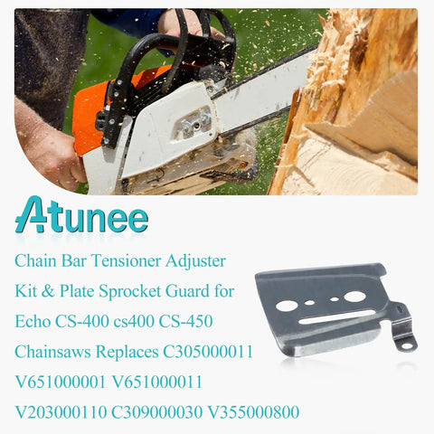 Image showing Chain Bar Tensioner Adjuster Kit and Plate Sprocket Guard for Echo CS 400 and CS 450 Chainsaws