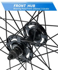 Close-up of Fixed Gear Wheelset 700C Aluminum Alloy Rims 40mm 60mm Track Style single-speed front hub with V-brake 100mm.